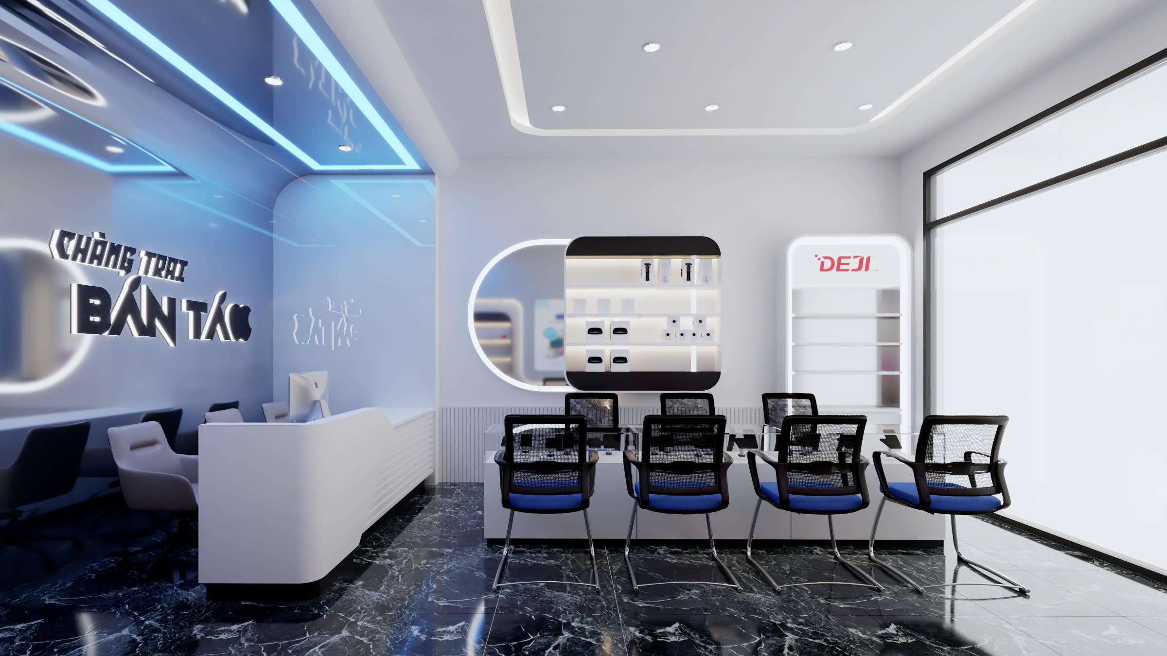 thiết kế thi công shop điện thoại đẹp