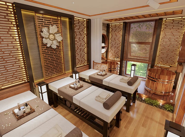 Professional spa construction with expert Feng Shui by Anh Gia Khang Group.