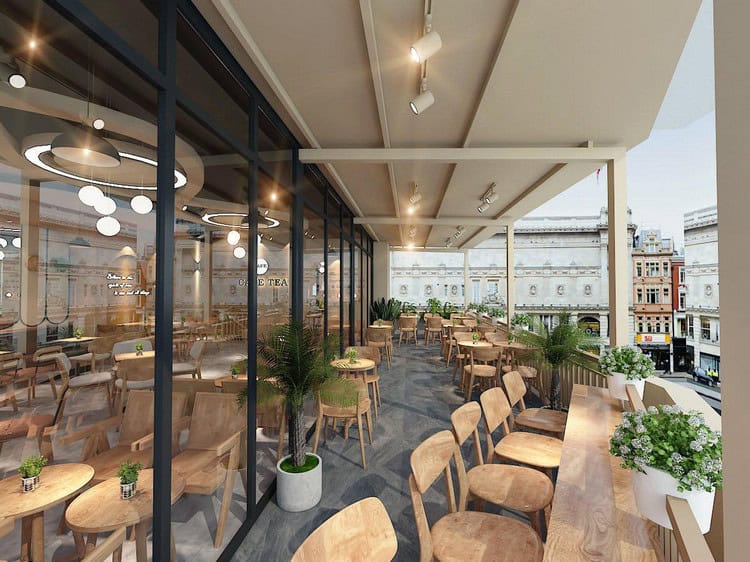 High-end professional cafe design and construction by Anh Gia Khang Group.