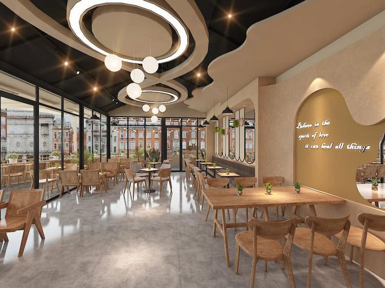 High-end professional cafe design and construction by Anh Gia Khang Group.